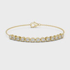 Cluster Lab Grown Diamond Chain Bracelet