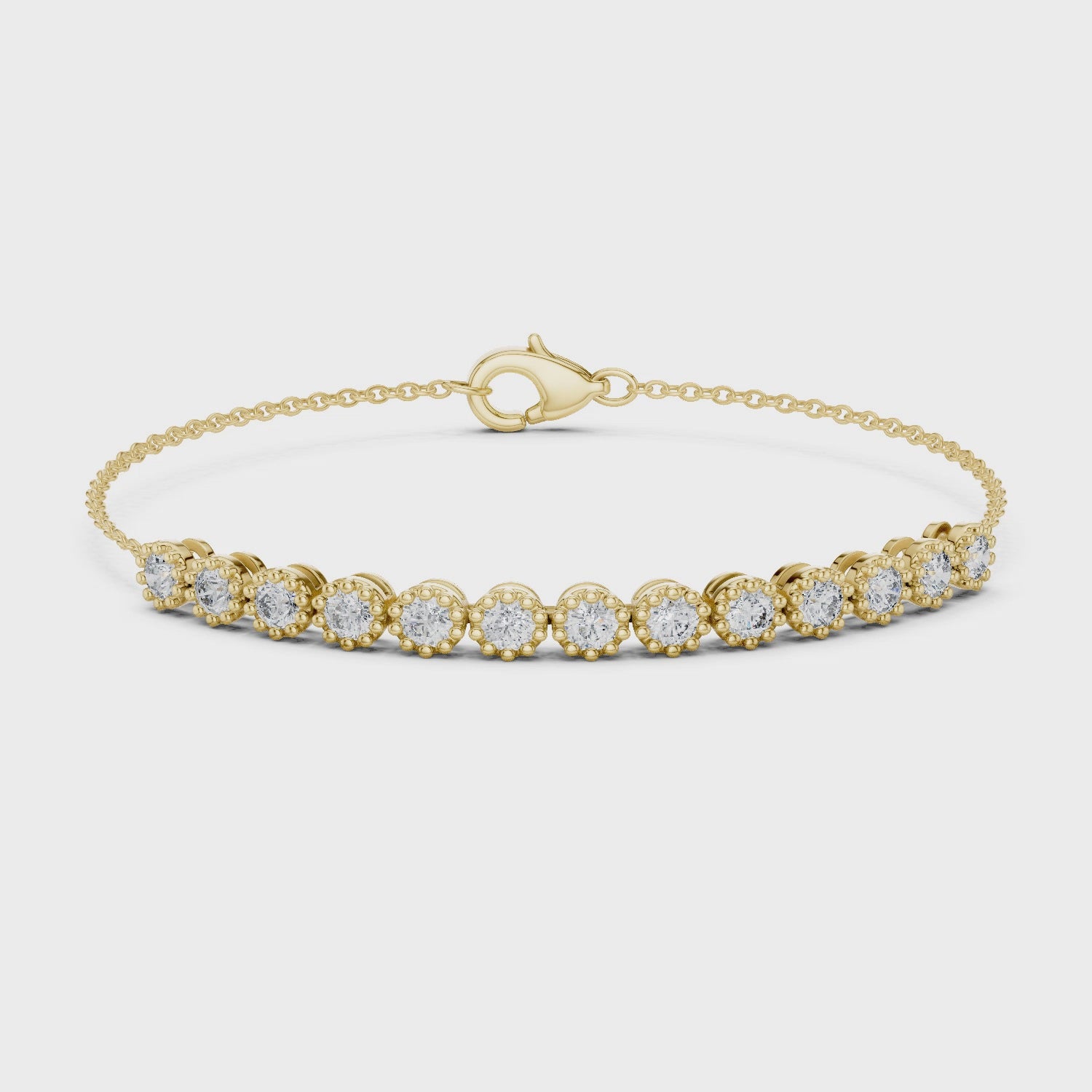 Cluster Lab Grown Diamond Chain Bracelet
