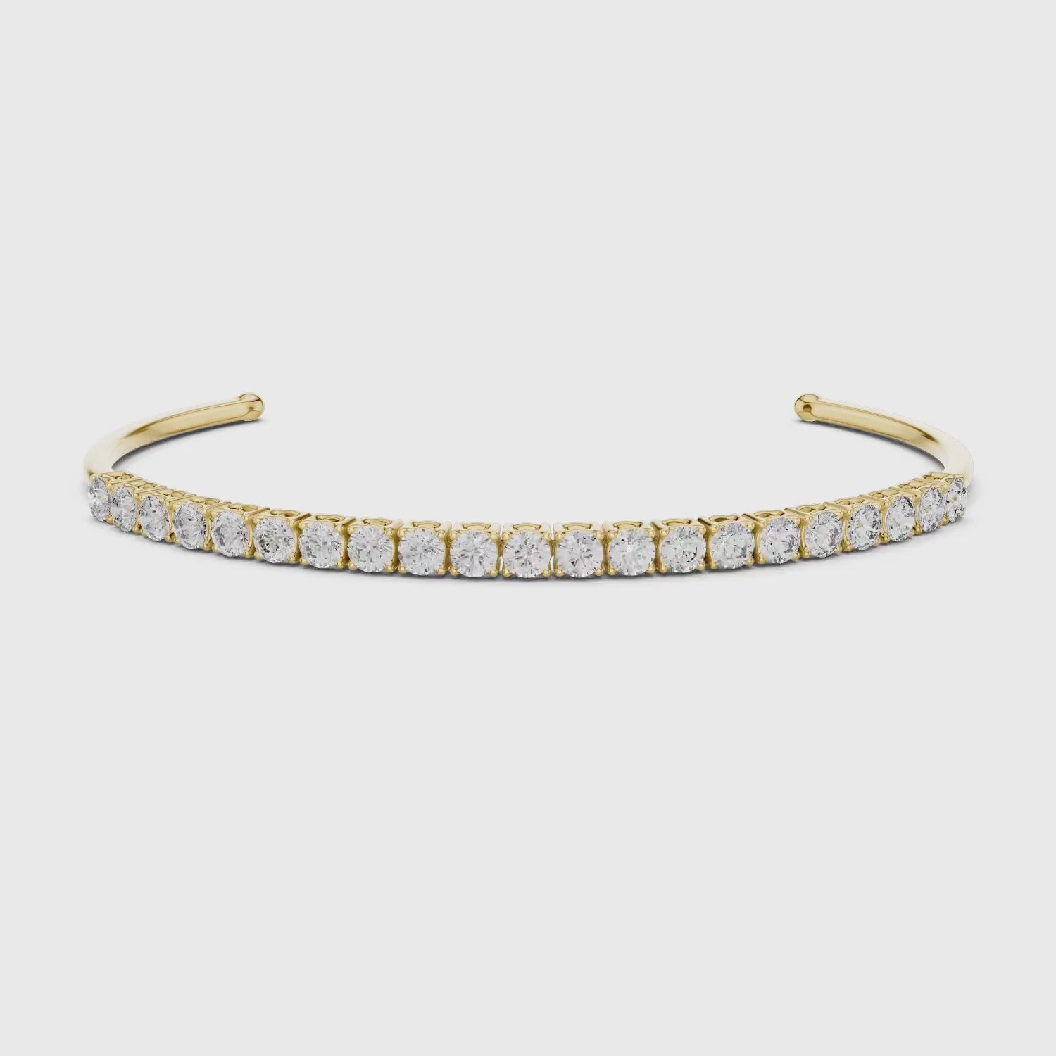 Open Cuff Lab Grown Diamond Bracelet