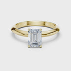 Emerald Cut Solitaire Lab Grown Diamond Ring