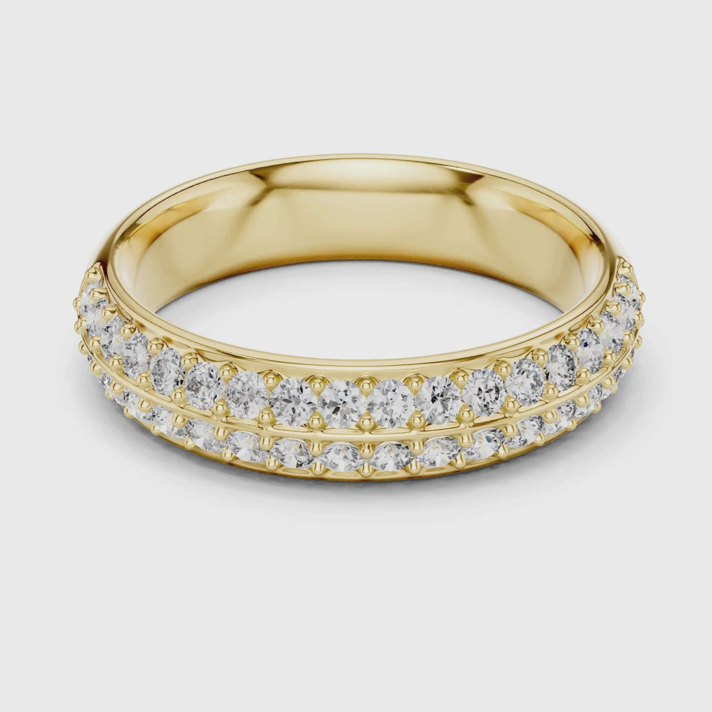 Dual Row Diamond Eternity Band