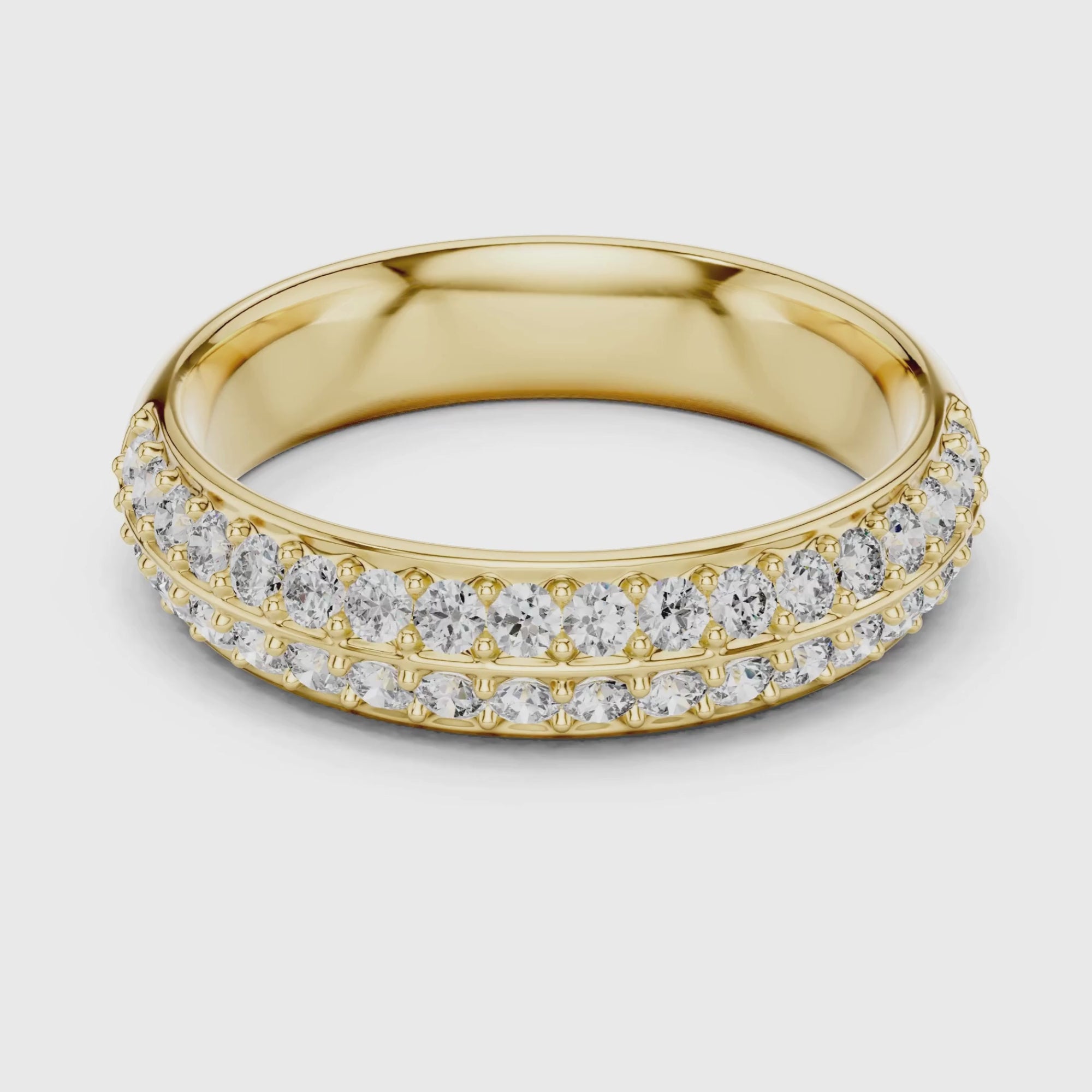 Dual Row Diamond Eternity Band