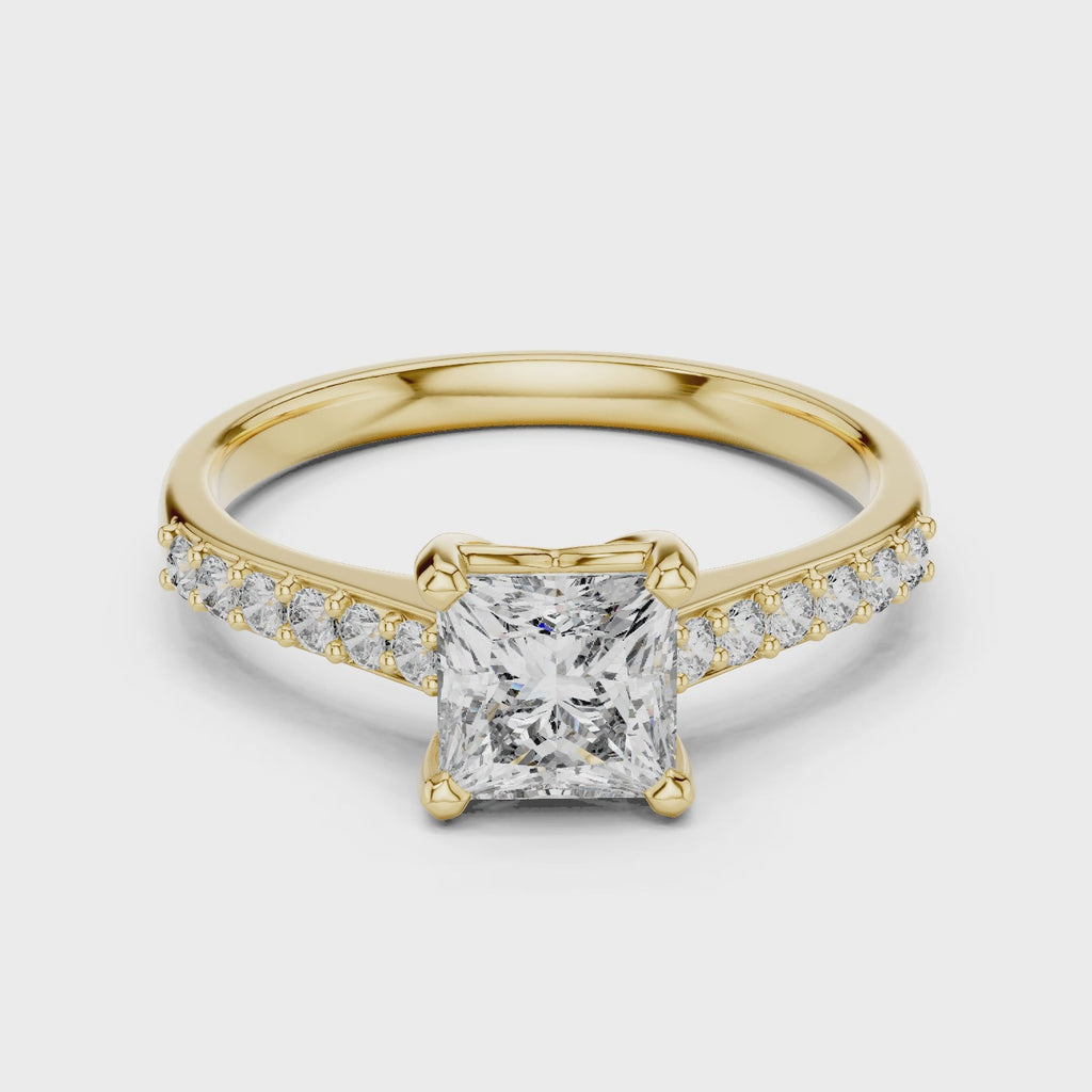 Princess-Cut Lab Grown Diamond Ring