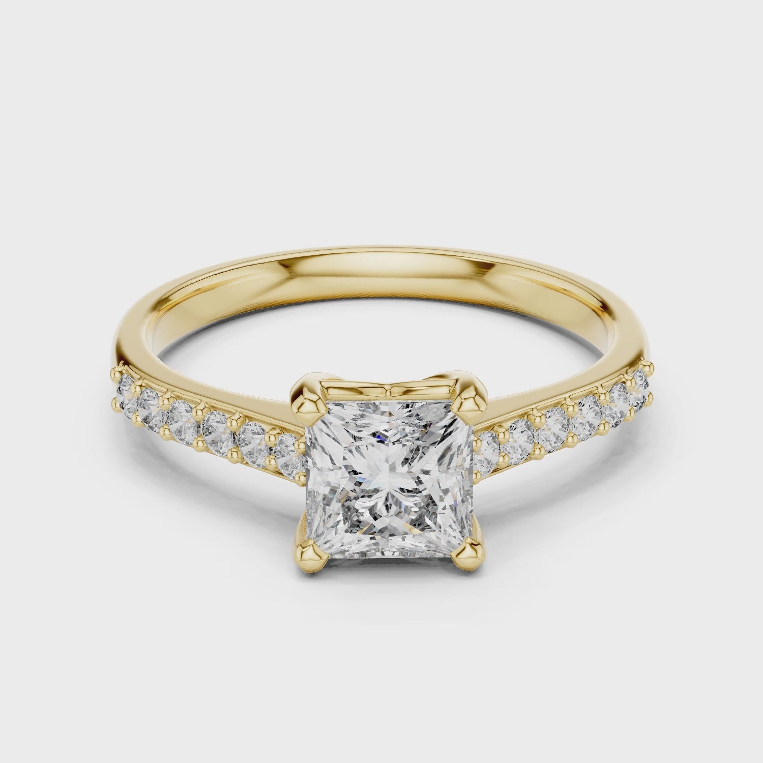 Princess-Cut Lab Grown Diamond Ring