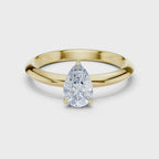 Pear-Cut Solitaire Lab Grown Diamond Ring