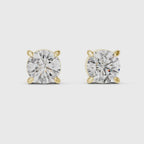 Classic Round Solitaire Diamond Stud