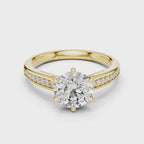 Charming Round Solitaire Diamond Engagement Ring