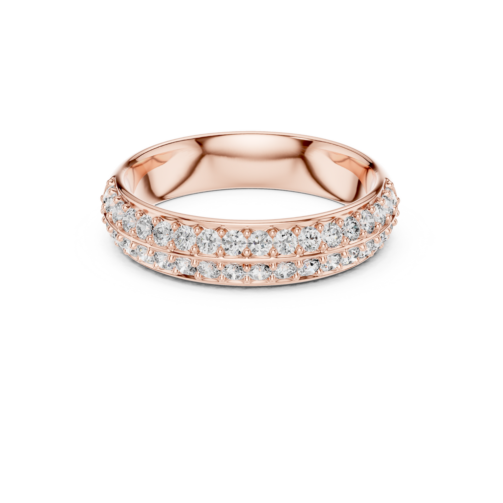 Dual Row Diamond Eternity Band