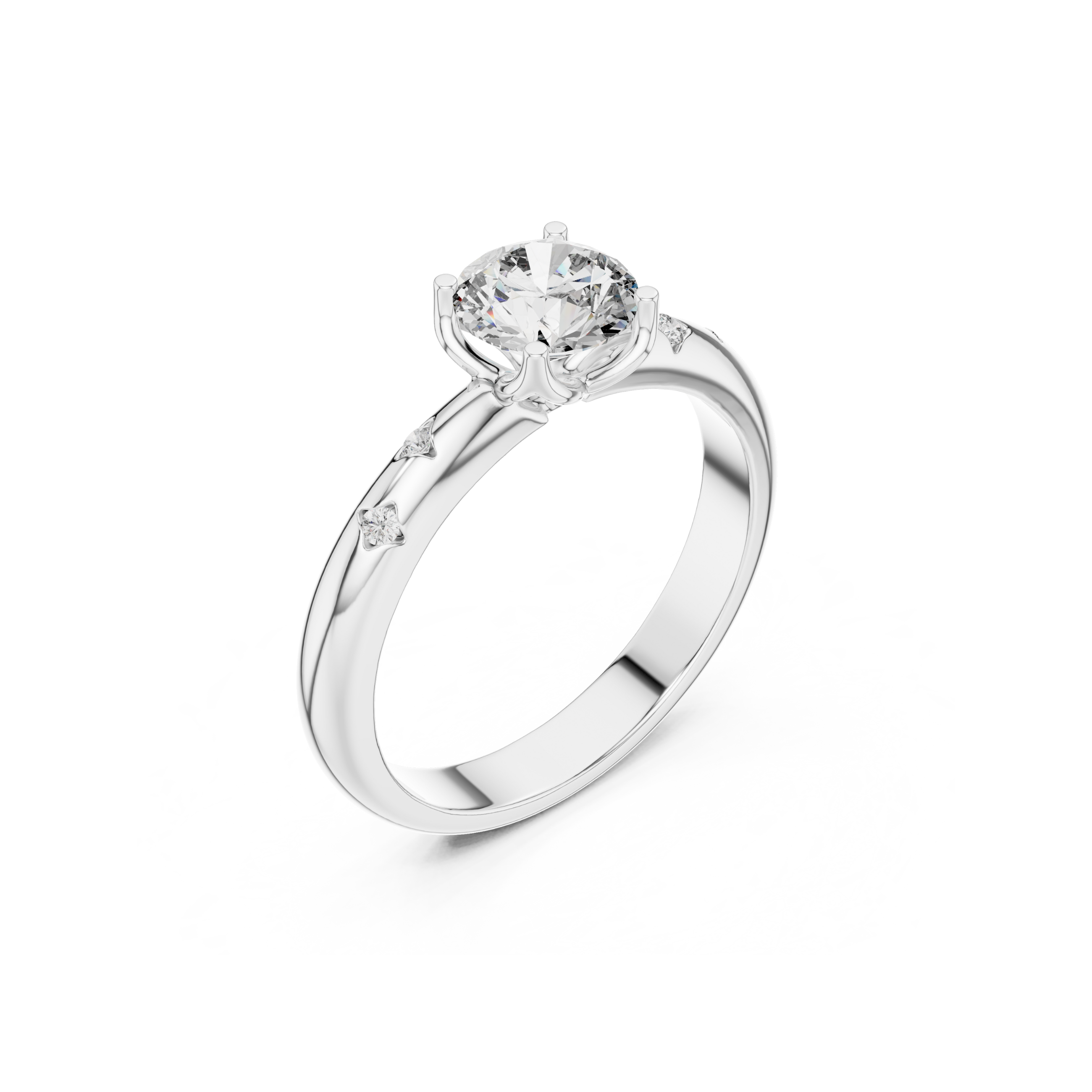 Solitaire Accent Lab Grown Diamond Ring