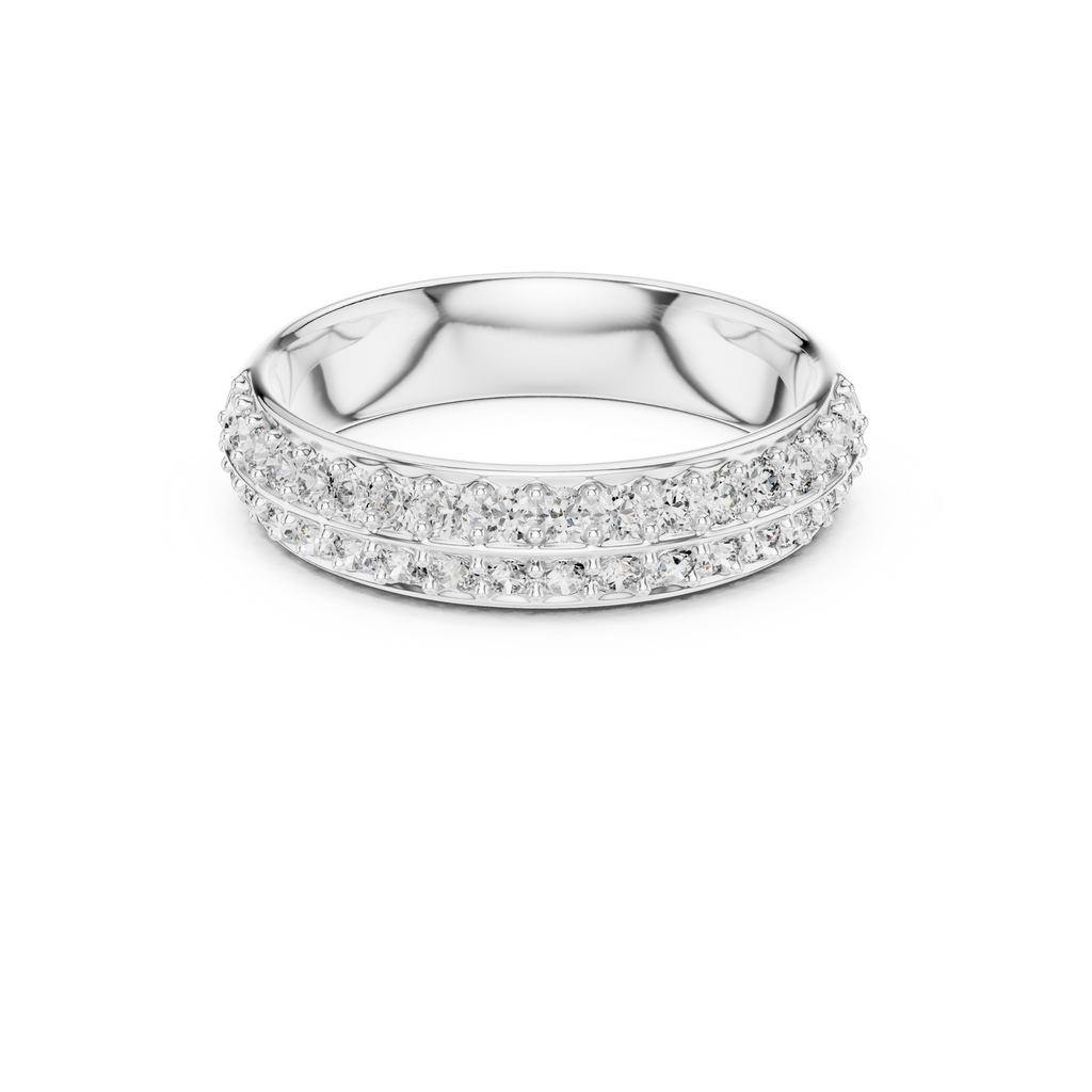 Dual Row Diamond Eternity Band