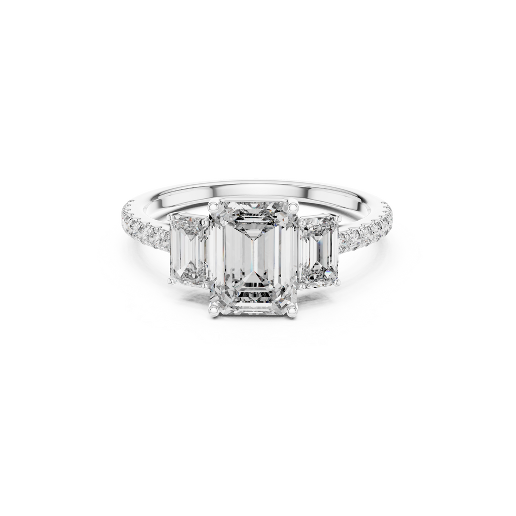 Emerald Cut Lab Grown Diamond Ring