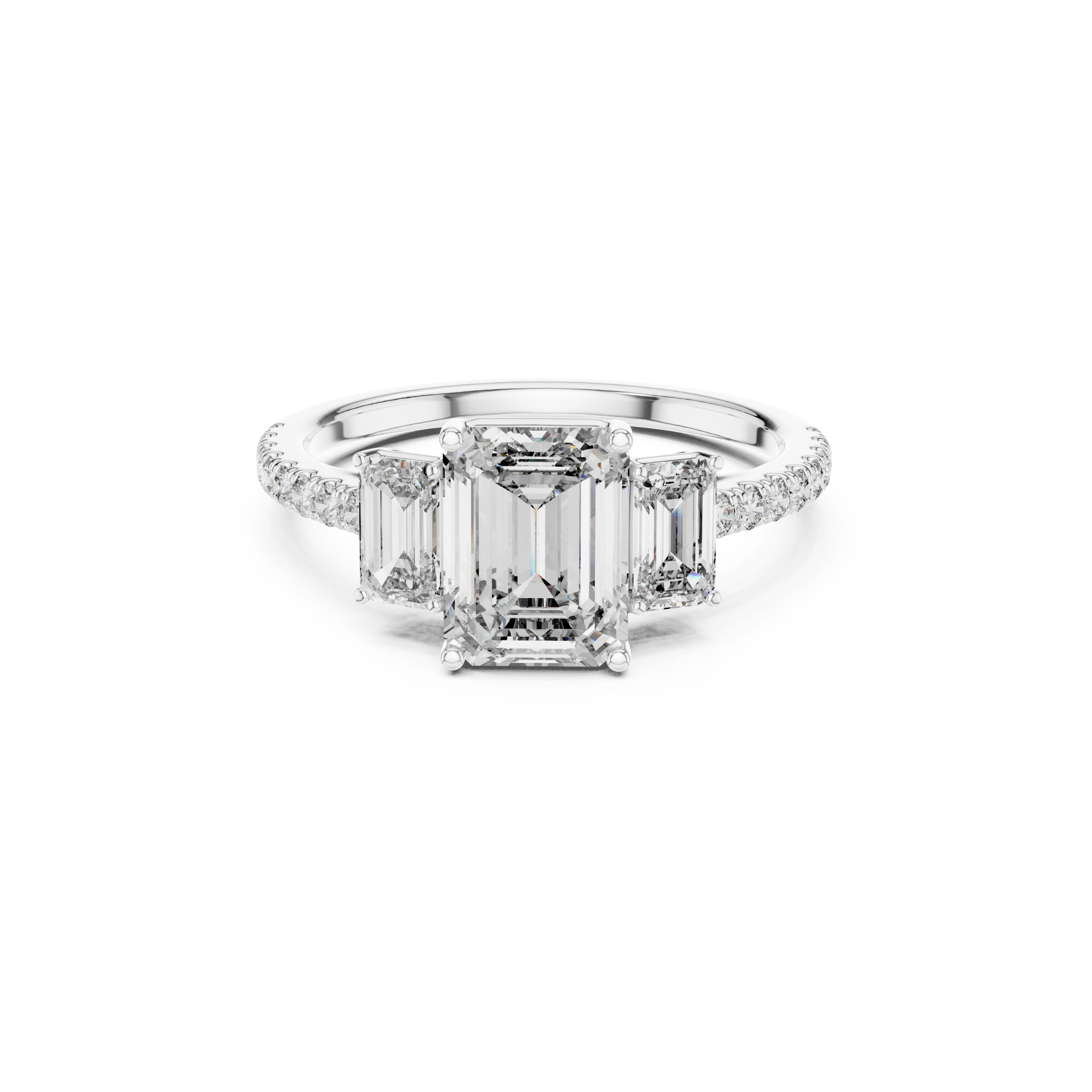 Emerald Cut Lab Grown Diamond Ring