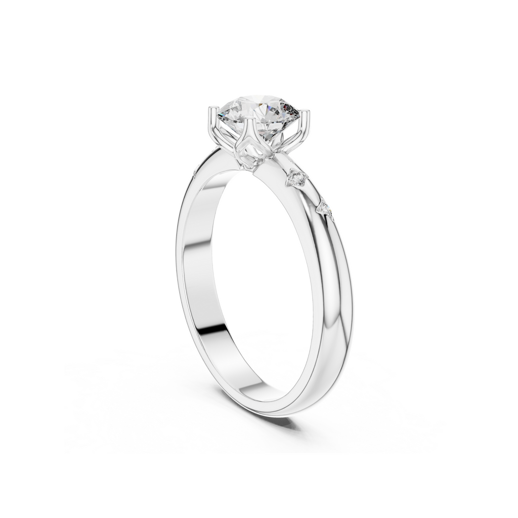 Solitaire Accent Lab Grown Diamond Ring