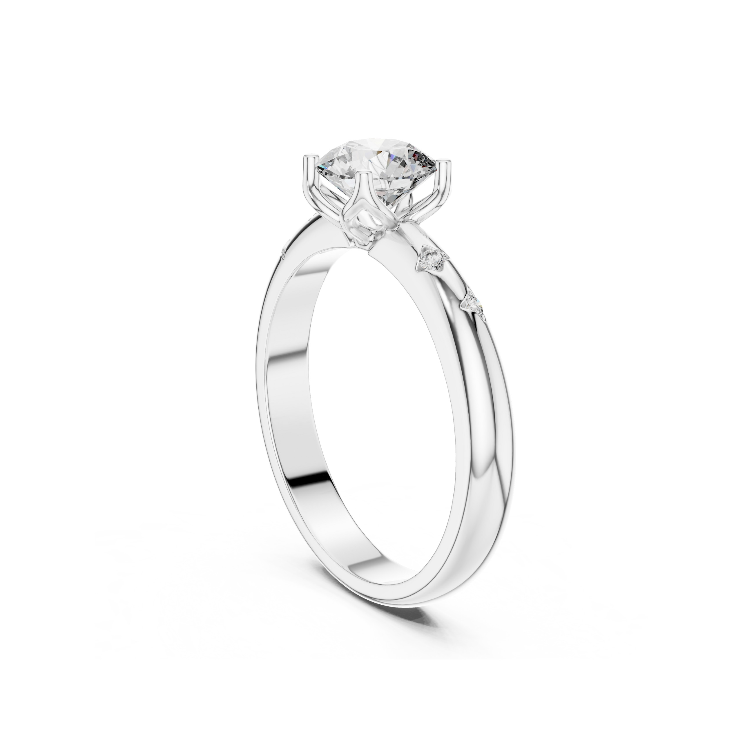 Solitaire Accent Lab Grown Diamond Ring