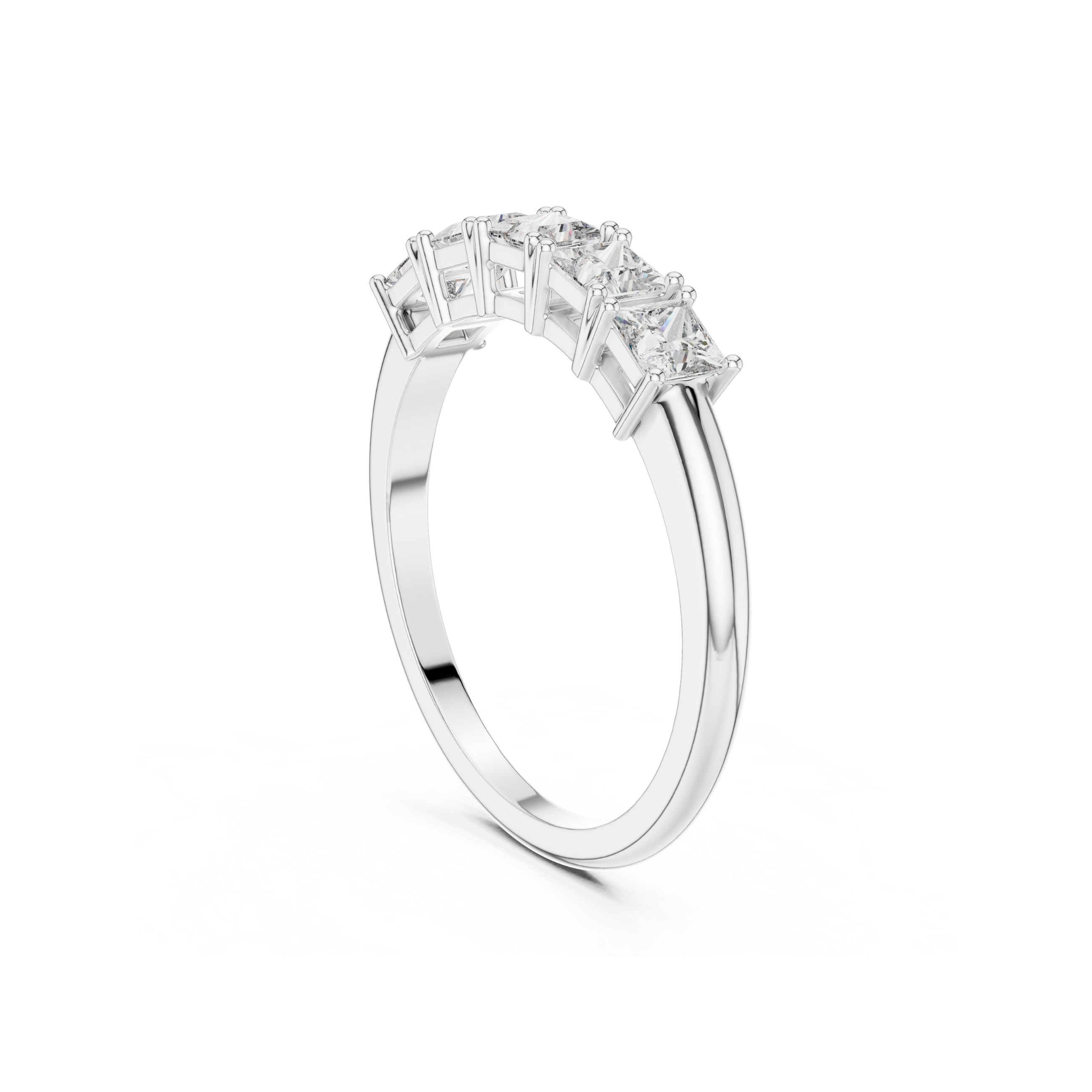 Princess Cut Lab Grown Diamond Band