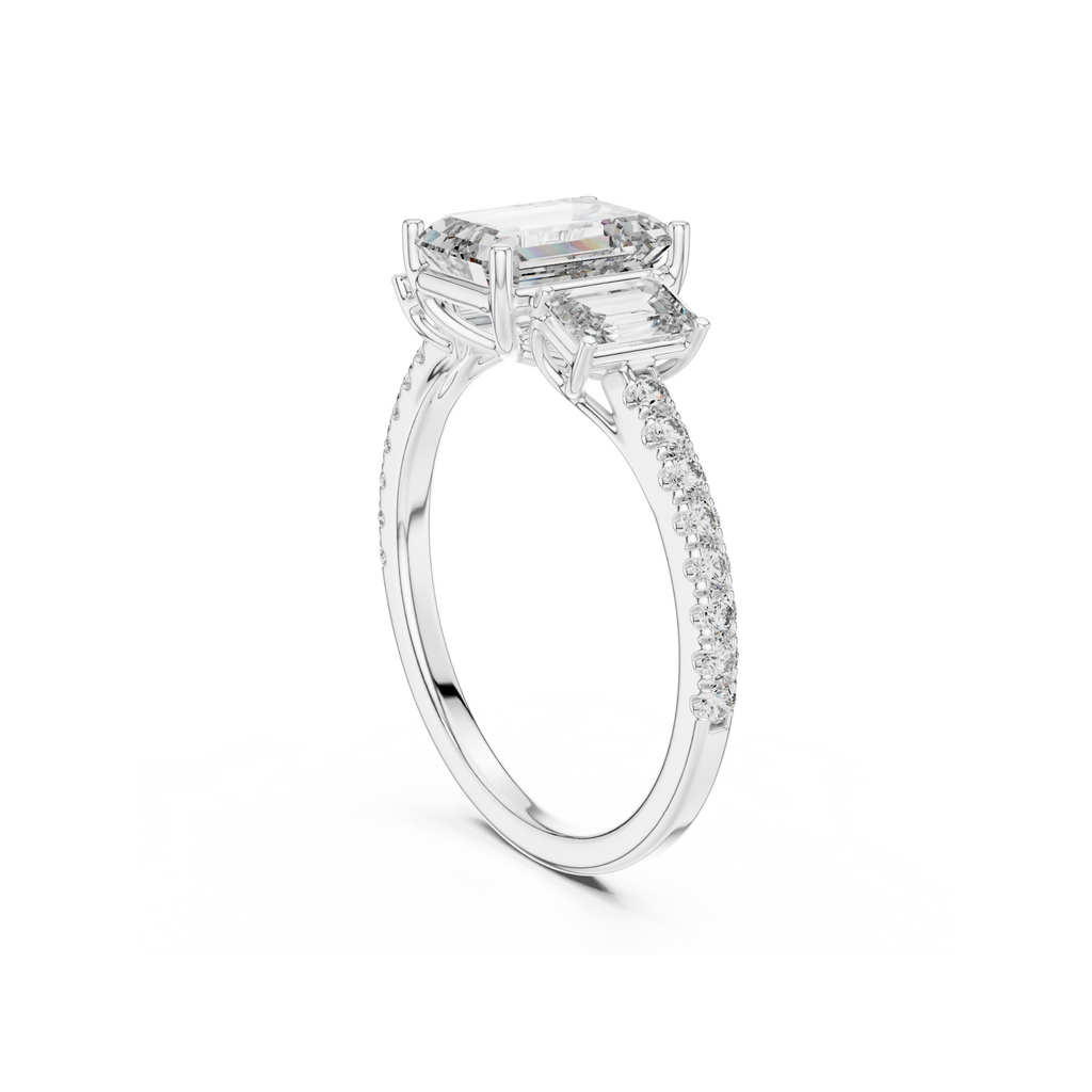 Emerald Cut Lab Grown Diamond Ring