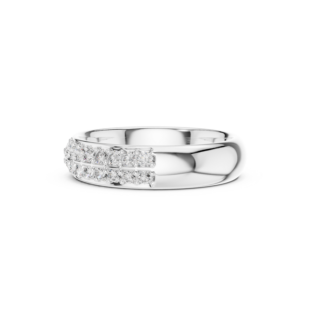 Dual Row Diamond Eternity Band