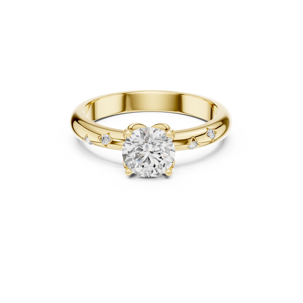 Solitaire Accent Lab Grown Diamond Ring