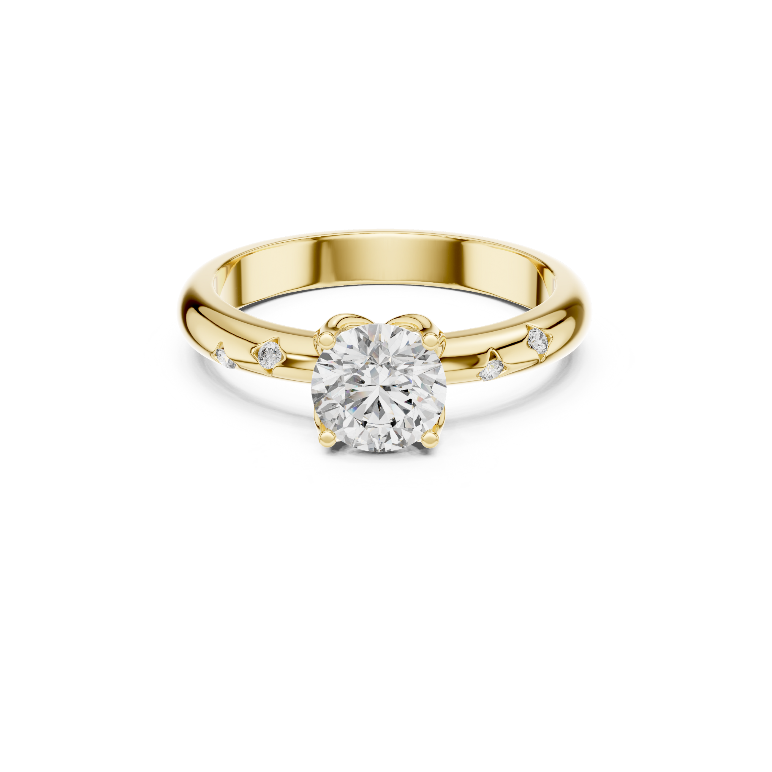 Solitaire Accent Lab Grown Diamond Ring