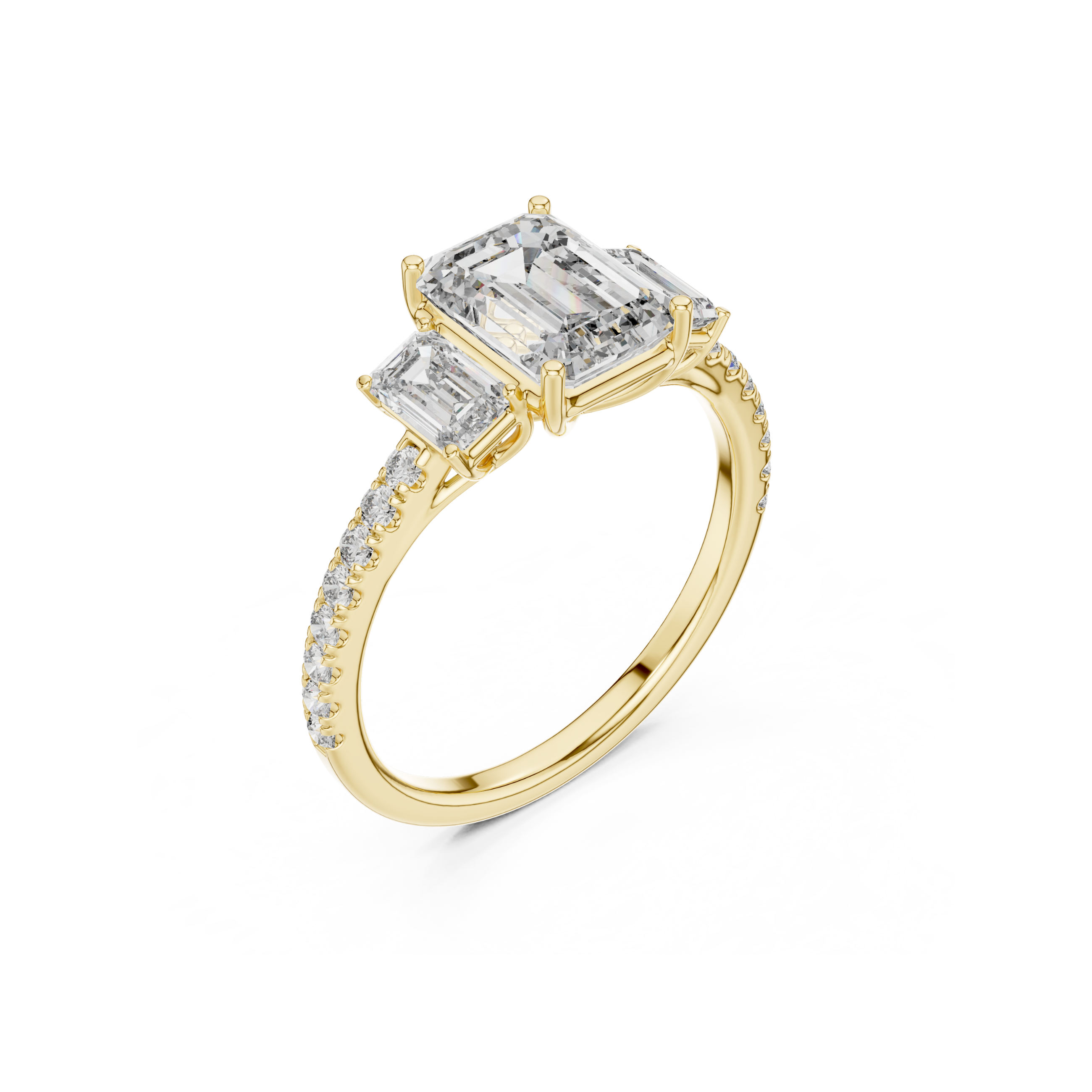 Emerald Cut Lab Grown Diamond Ring