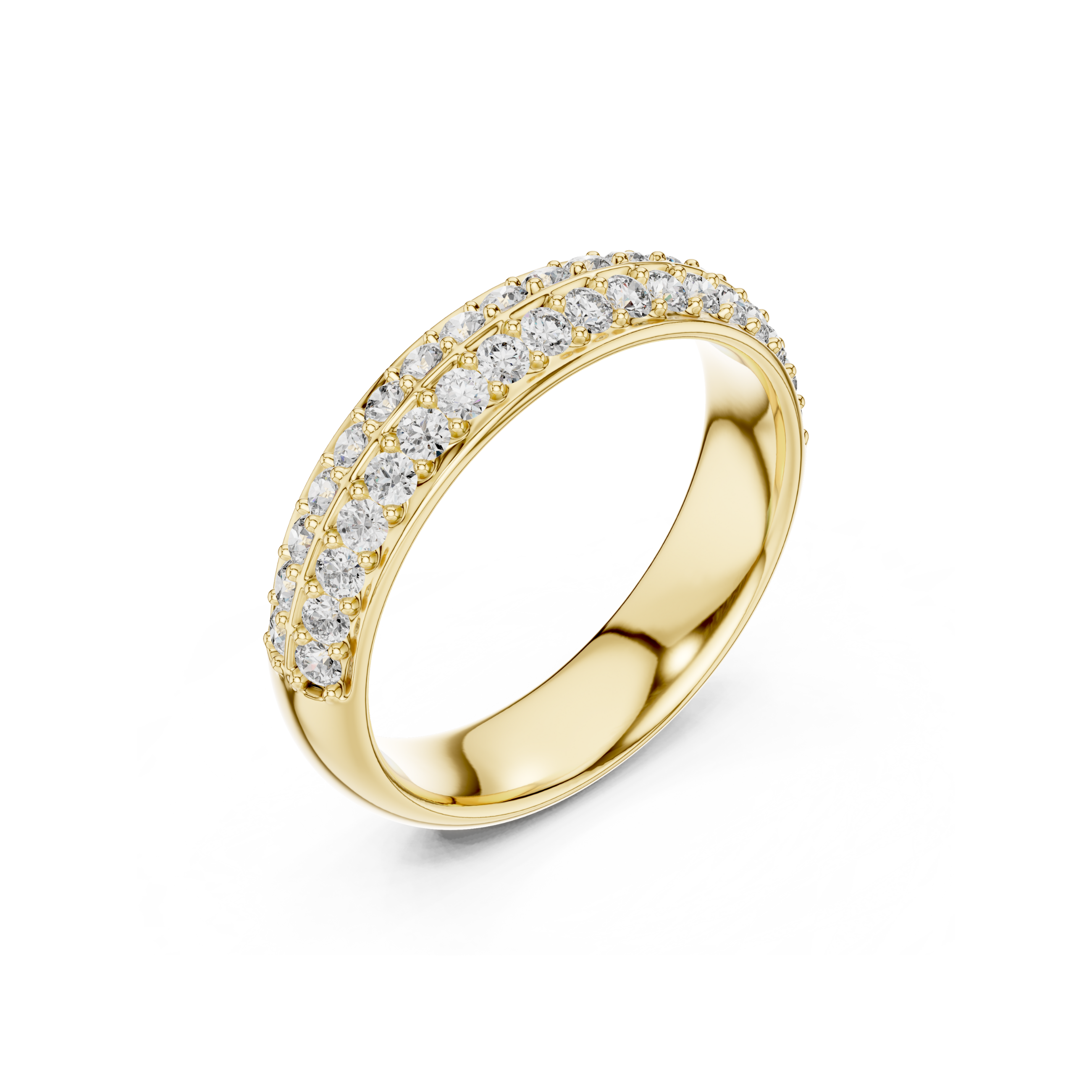 Dual Row Diamond Eternity Band