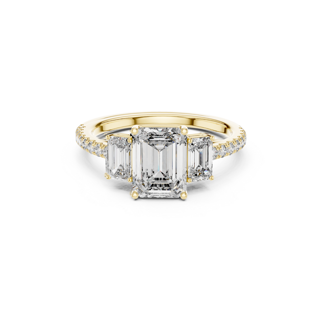 Emerald Cut Lab Grown Diamond Ring