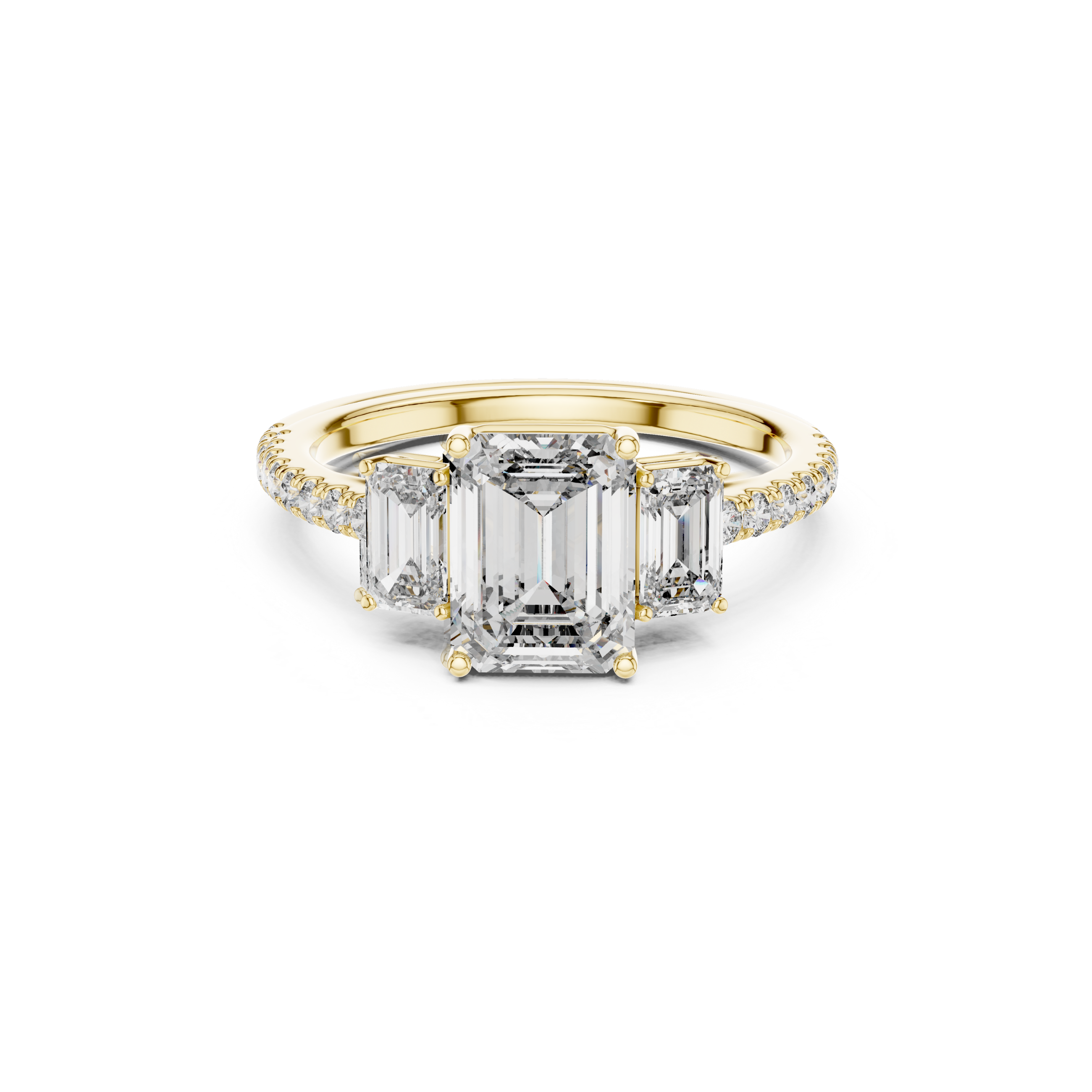 Emerald Cut Lab Grown Diamond Ring