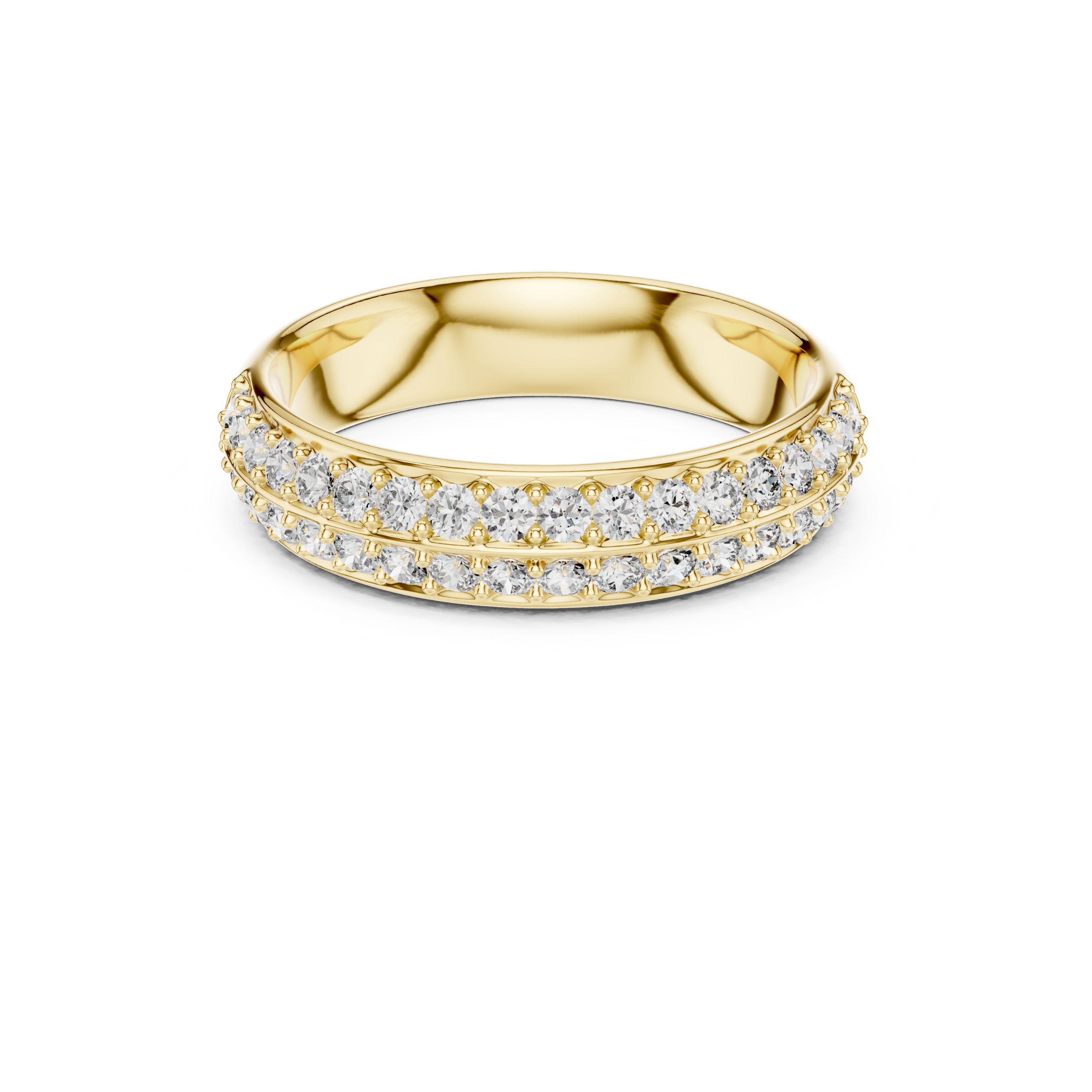 Dual Row Diamond Eternity Band
