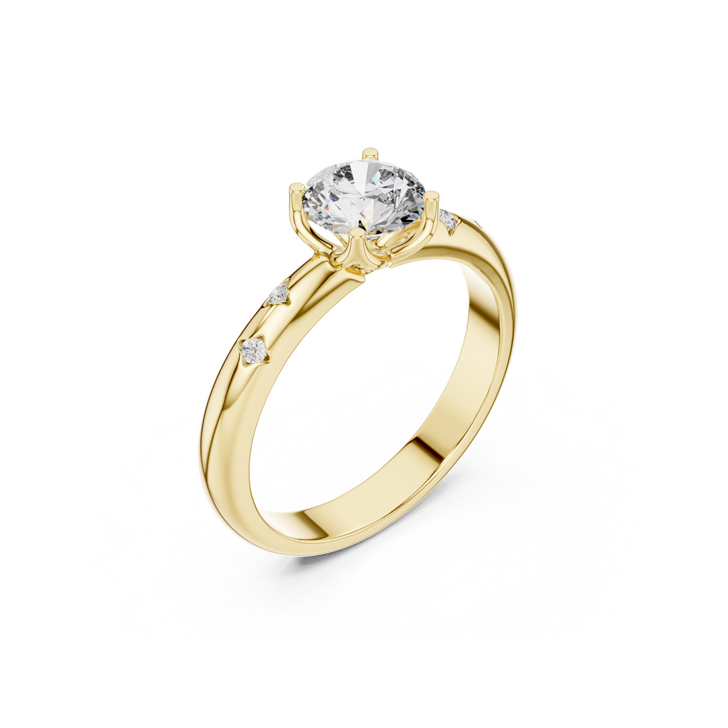 Solitaire Accent Lab Grown Diamond Ring
