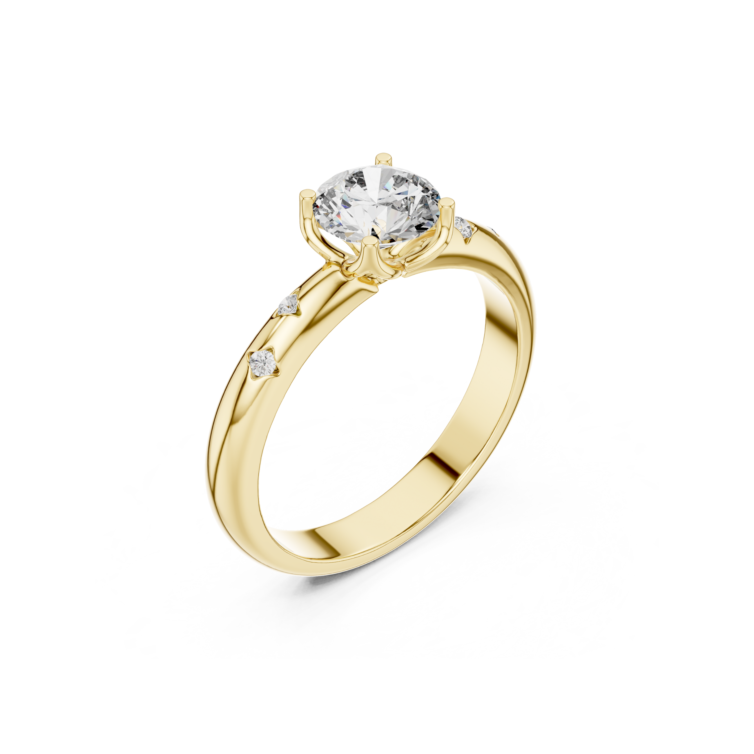 Solitaire Accent Lab Grown Diamond Ring