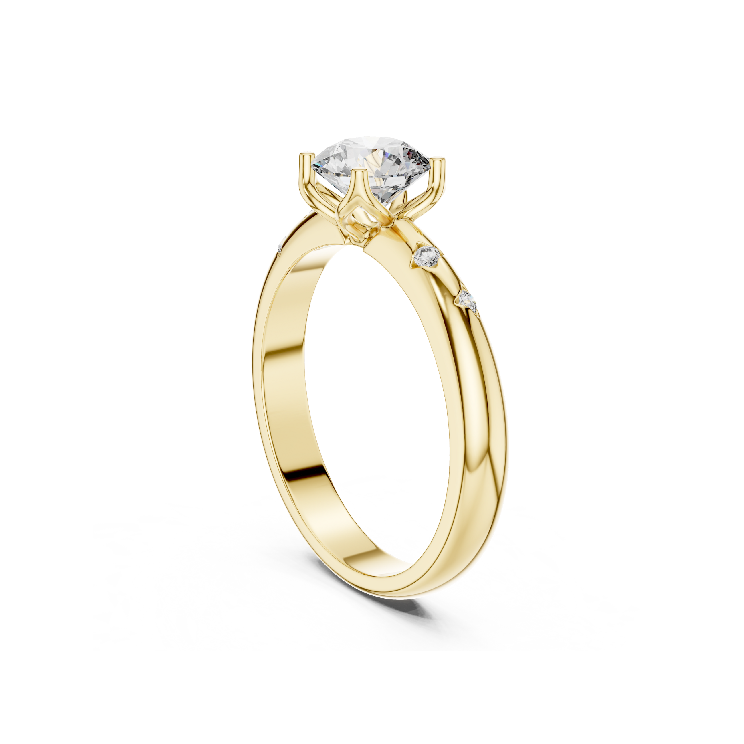 Solitaire Accent Lab Grown Diamond Ring
