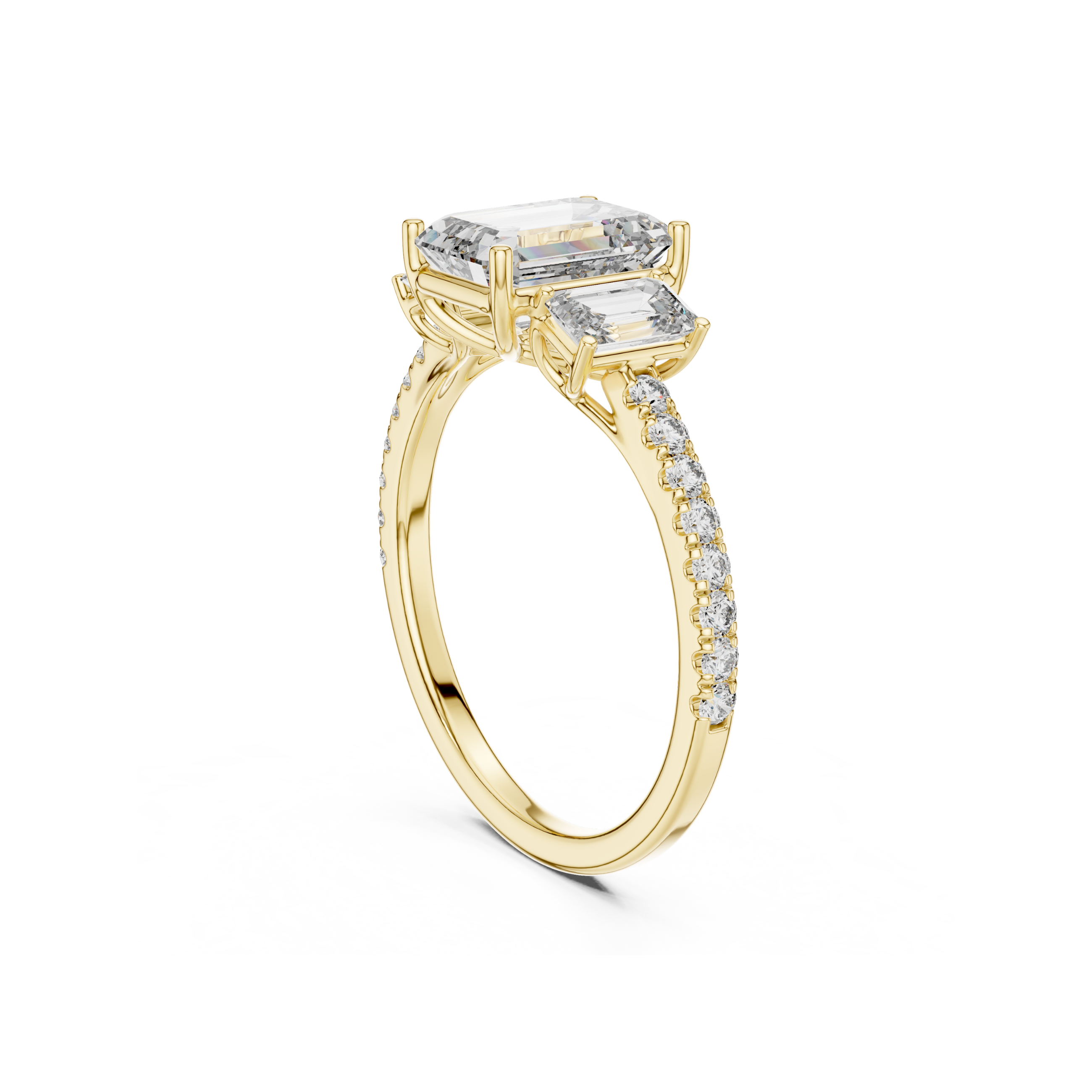 Emerald Cut Lab Grown Diamond Ring
