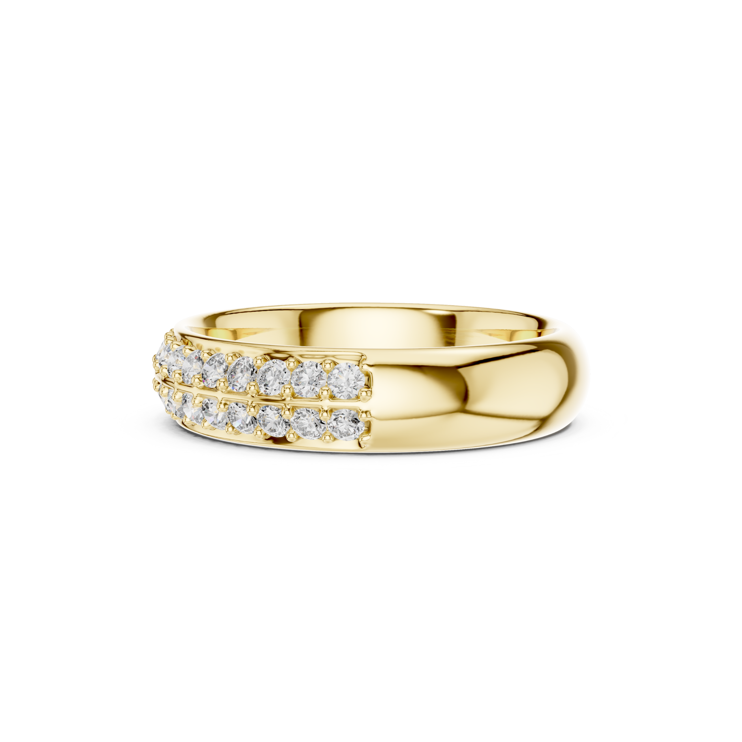 Dual Row Diamond Eternity Band